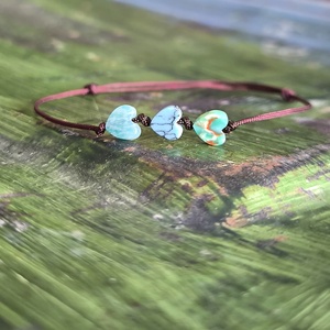 Szívecskés egyszál karkötő - Meska.hu