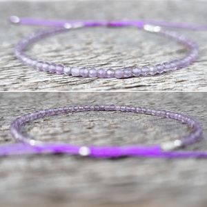 Ametiszt karkötő - ékszer - karkötő - charm karkötő - Meska.hu