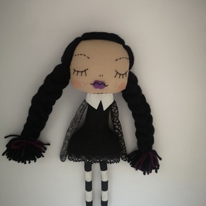 Wednesday Addams Family textil baba - játék & sport - baba & babaház - baba - Meska.hu