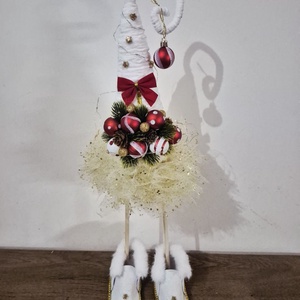 Tüll Szoknyás Karácsonyi Manófa  LED Világítással (50 cm) - Meska.hu