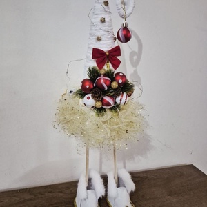 Tüll Szoknyás Karácsonyi Manófa  LED Világítással (50 cm) - karácsony - karácsonyi lakásdekoráció - karácsonyfa, grincsfa - Meska.hu