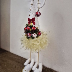 Tüll Szoknyás Karácsonyi Manófa  LED Világítással (50 cm) - karácsony - karácsonyi lakásdekoráció - karácsonyfa, grincsfa - Meska.hu