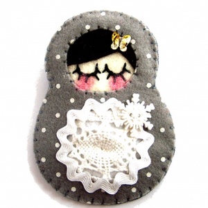 -Lefoglalva-Matrjoska Hópihe szürke - Meska.hu