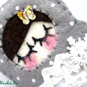 -Lefoglalva-Matrjoska Hópihe szürke -  - Meska.hu