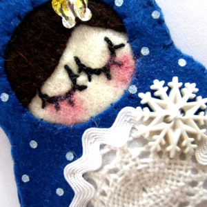 Matrjoska Hópihe Sötétkék -  - Meska.hu