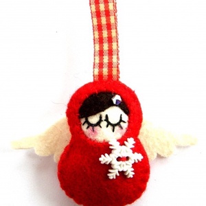 Kisangyal-karácsonyfa dísz - Meska.hu