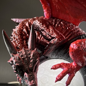 Fantasy  sárkány Hold lámpa  � 3D nyomtatott fantasy dekoráció, egyedi ajándék - otthon & életmód - dekoráció - dekoratív figurák és szobrok - Meska.hu