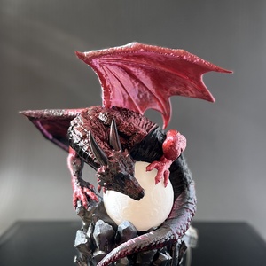 Fantasy  sárkány Hold lámpa  � 3D nyomtatott fantasy dekoráció, egyedi ajándék - otthon & életmód - dekoráció - dekoratív figurák és szobrok - Meska.hu