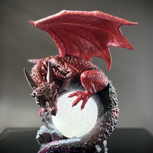 Fantasy  sárkány Hold lámpa  � 3D nyomtatott fantasy dekoráció, egyedi ajándék - otthon & életmód - dekoráció - dekoratív figurák és szobrok - Meska.hu