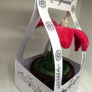 Zsenília virágocska, asztaldísz - otthon & életmód - dekoráció - virágdísz és tartó - csokor & virágdísz - Meska.hu