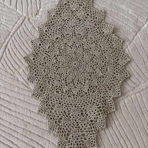 Horgolt ezüst színű csillogó terítő, Otthon & Életmód, Lakástextil, Abrosz, terítő, Asztalközép terítő, Horgolás, MESKA