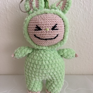 Horgolt Labubu 2 Kulcstartós  - Meska.hu