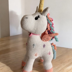 Csillogó Unikornis kislány, Játék & Sport, Plüssállat & Játékfigura, Unikornis, Horgolás, MESKA