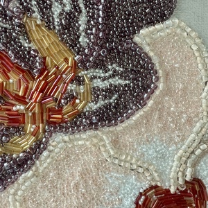 Elegáns orchideák � kézzel gyöngyözött textúrafestmény - otthon & életmód - dekoráció - kép & falikép - vászonkép - Meska.hu