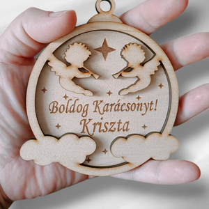 Neves Karácsonyfadsz, Karácsony, Karácsonyi lakásdekoráció, Karácsonyfadíszek, Famegmunkálás, MESKA