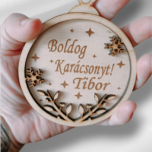 Neves Karácsonyfadsz - karácsony - karácsonyi lakásdekoráció - karácsonyfadíszek - Meska.hu