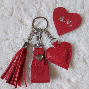 Bőr táska dísz, kulcstartó , Táska & Tok, Kulcstartó & Táskadísz, Táskaakasztó, Varrás, MESKA