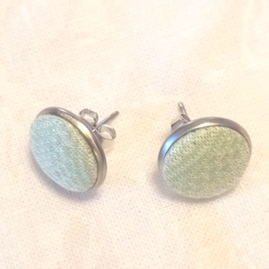 Pasztellzöld fülklipsz  - ékszer - fülbevaló - klipsz - Meska.hu