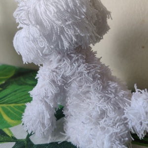 Fehér horgolt Havanese kutya  - játék & sport - plüssállat & játékfigura - kutya - Meska.hu
