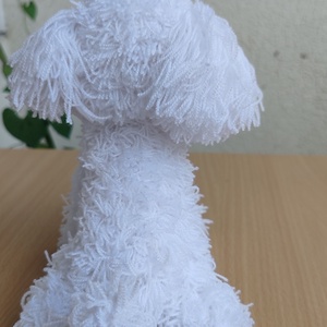 Fehér horgolt Havanese kutya  - játék & sport - plüssállat & játékfigura - kutya - Meska.hu