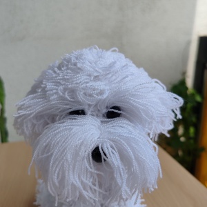 Fehér horgolt Havanese kutya  - játék & sport - plüssállat & játékfigura - kutya - Meska.hu