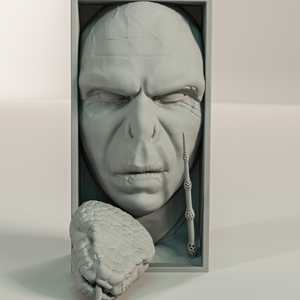Harry Potter Voldemort könyvespolc szobor - otthon & életmód - dekoráció - asztal és polc dekoráció - könyvszobor - Meska.hu