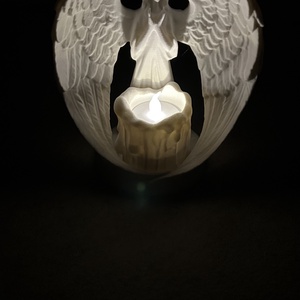 Angyal LED-es Gyertyával  a fény és az oltalom szimbóluma - esküvő - dekoráció - gyertya & gyertyatartó - Meska.hu