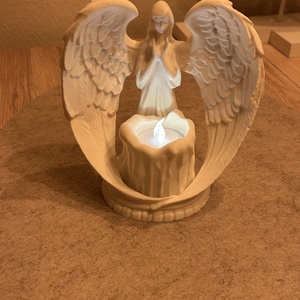 Angyal LED-es Gyertyával  a fény és az oltalom szimbóluma - esküvő - dekoráció - gyertya & gyertyatartó - Meska.hu
