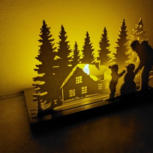 Meghitt Karácsonyi Hangulatfény Dioráma - otthon & életmód - lámpa - hangulatlámpa - Meska.hu