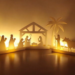 Meghitt Különleges Karácsonyi Betlehem Dekoráció Led világítással - Meska.hu