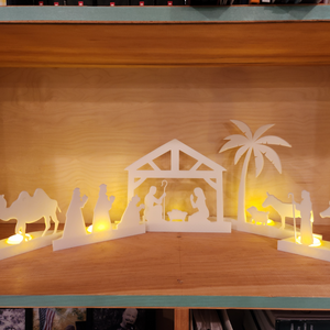 Meghitt Különleges Karácsonyi Betlehem Dekoráció Led világítással - otthon & életmód - lámpa - hangulatlámpa - Meska.hu