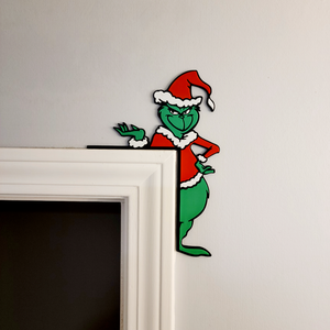 Grincs Karácsonyi Ajtódekoráció - karácsony - karácsonyi lakásdekoráció - karácsonyi lakásdíszek - Meska.hu