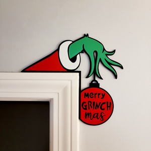 Grincs Karácsonyi Ajtódekoráció - karácsony - karácsonyi lakásdekoráció - karácsonyi lakásdíszek - Meska.hu