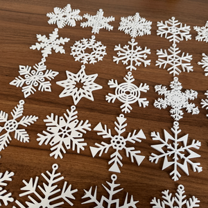 25 darabos Hópehely karácsonyfadíszek , Karácsony, Karácsonyi lakásdekoráció, Karácsonyi lakásdíszek, Mindenmás, MESKA