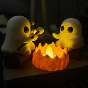 Cuki Világító Tábortűz  Asztaldísz Szellemekkel. - otthon & életmód - dekoráció - halloween - halloweeni dekoráció - Meska.hu