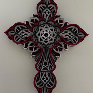 Színes Mandala Kereszt - otthon & életmód - dekoráció - spiritualitás - mandala - Meska.hu