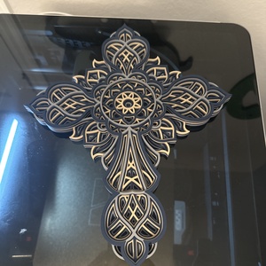 Színes Mandala Kereszt - otthon & életmód - dekoráció - spiritualitás - mandala - Meska.hu