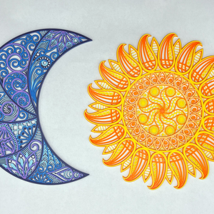 Nap és Hold Mandala - Meska.hu