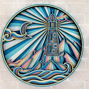 Világító Torony Színes Mandala - Meska.hu