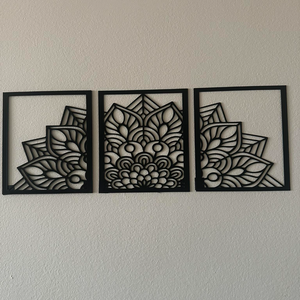 Nagy Mandala 3 részes Fali Dekor - otthon & életmód - dekoráció - spiritualitás - mandala - Meska.hu