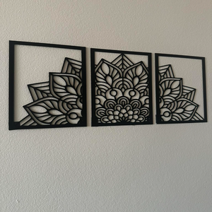 Nagy Mandala 3 részes Fali Dekor - otthon & életmód - dekoráció - spiritualitás - mandala - Meska.hu