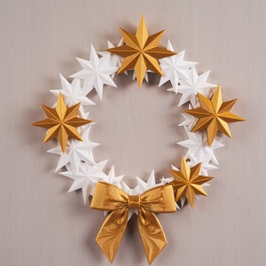 Karácsonyi Csillagos Ajtódísz és Kopogtató - karácsony - karácsonyi lakásdekoráció - karácsonyi ajtódíszek - Meska.hu