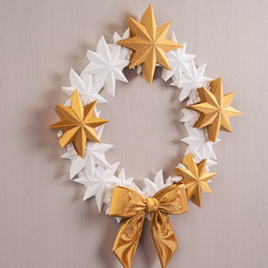 Karácsonyi Csillagos Ajtódísz és Kopogtató - karácsony - karácsonyi lakásdekoráció - karácsonyi ajtódíszek - Meska.hu