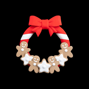 Karácsonyi Mézeskalácsos Ajtódísz és Kopogtató, Karácsony, Karácsonyi lakásdekoráció, Karácsonyi ajtódíszek, Mindenmás, MESKA