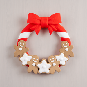 Karácsonyi Mézeskalácsos Ajtódísz és Kopogtató - karácsony - karácsonyi lakásdekoráció - karácsonyi ajtódíszek - Meska.hu