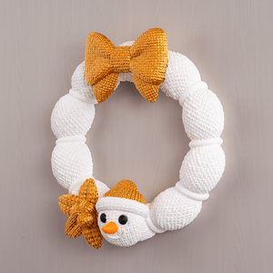 Karácsonyi Hóemberes Ajtódísz és Kopogtató - karácsony - karácsonyi lakásdekoráció - karácsonyi ajtódíszek - Meska.hu