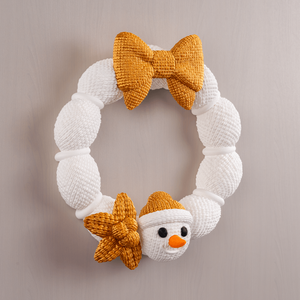 Karácsonyi Hóemberes Ajtódísz és Kopogtató - karácsony - karácsonyi lakásdekoráció - karácsonyi ajtódíszek - Meska.hu