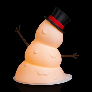 Nagy Színes Karácsonyi Hóemberes Lámpa Led Világítással - karácsony - adventi díszek - adventi asztaldísz - Meska.hu