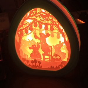 Állítható Színű Húsvéti Led Nyuszikás Világító Tojás  Asztali Dísz - otthon & életmód - lámpa - hangulatlámpa - Meska.hu