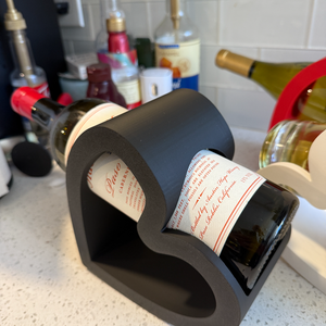 Szívecskés Bortartó Valentinnapra - otthon & életmód - konyhafelszerelés, tálalás - tálalás - bortartó - Meska.hu